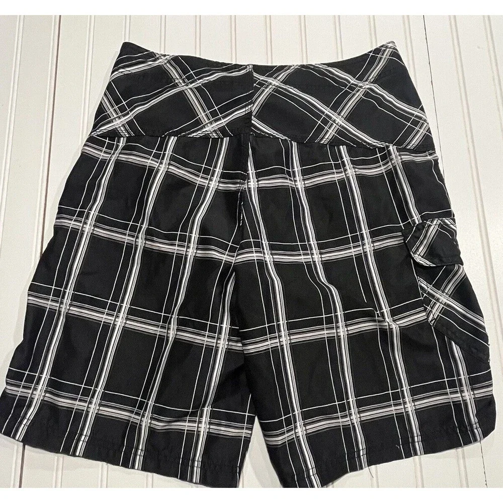 Hurley Men's 30 Striped Black‎ Swim Trunks Board Shorts